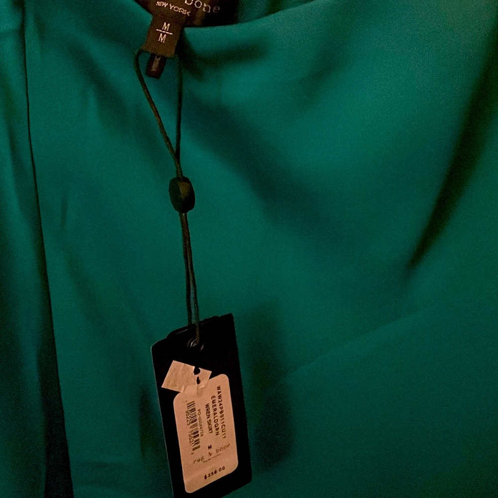 Rag & Bone Wren Bias Cut Maxi Skirt in emerald size M NWT - Picture 2 of 6